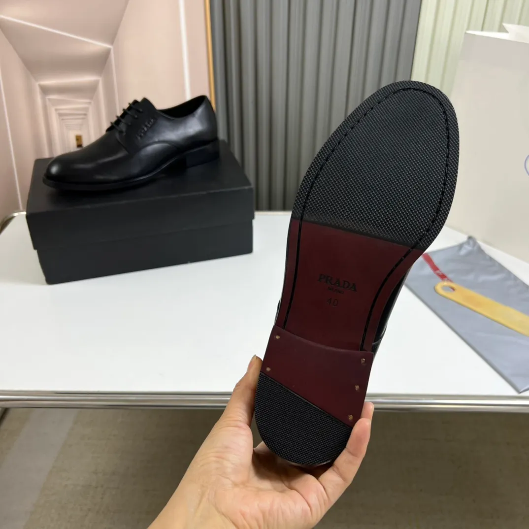 Men's shoes 💰520💰 Prada.PRADA men's business casual leather shoes, 1:1 shipment ⬆️Luxurious and noble 👞All imported original brand leather materials, just to create a more comfortable wearing experience, upper: original cowhide ➕Imported full cow lining, original outsole ✔️36-45 (45 non-returnable)